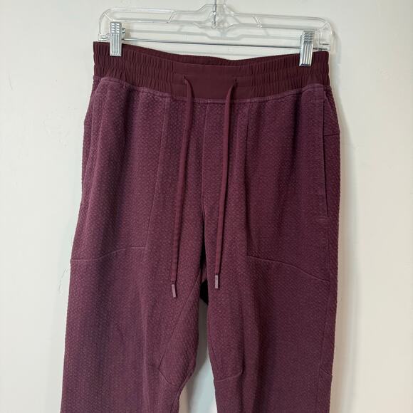 Lululemon Men's At Ease Jogger Sweatpants Lounge Athleisure Medium Maroon Red - Picture 4 of 11